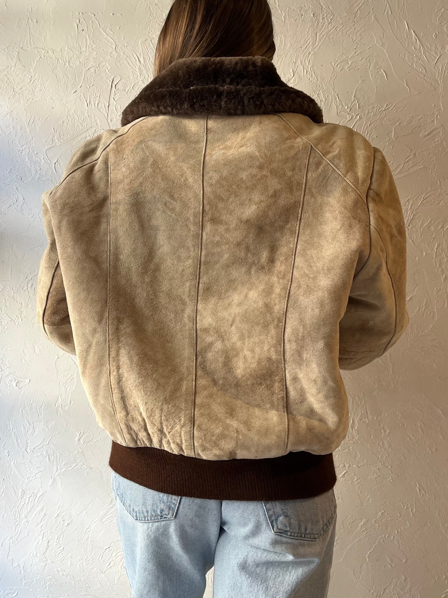 80s ‘Sears’ Suede Bomber Jacket / Medium