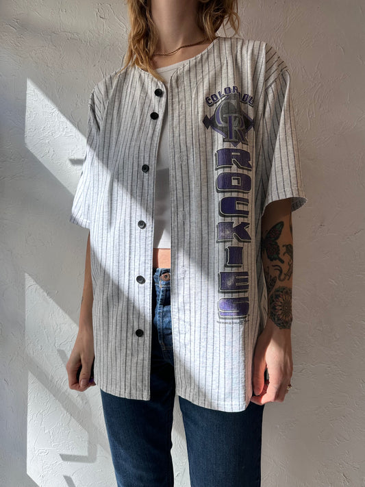 90s 'Teamwork' Colorado Rockies Baseball Shirt / Youth XL