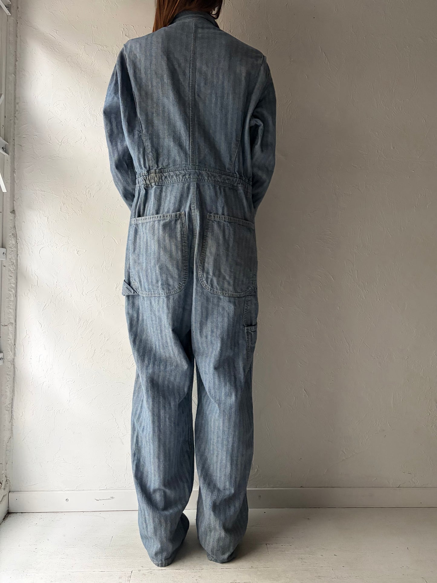Vintage 1980s 'Big Mac' Blue Denim Work Wear Coveralls Boiler Suit / Medium