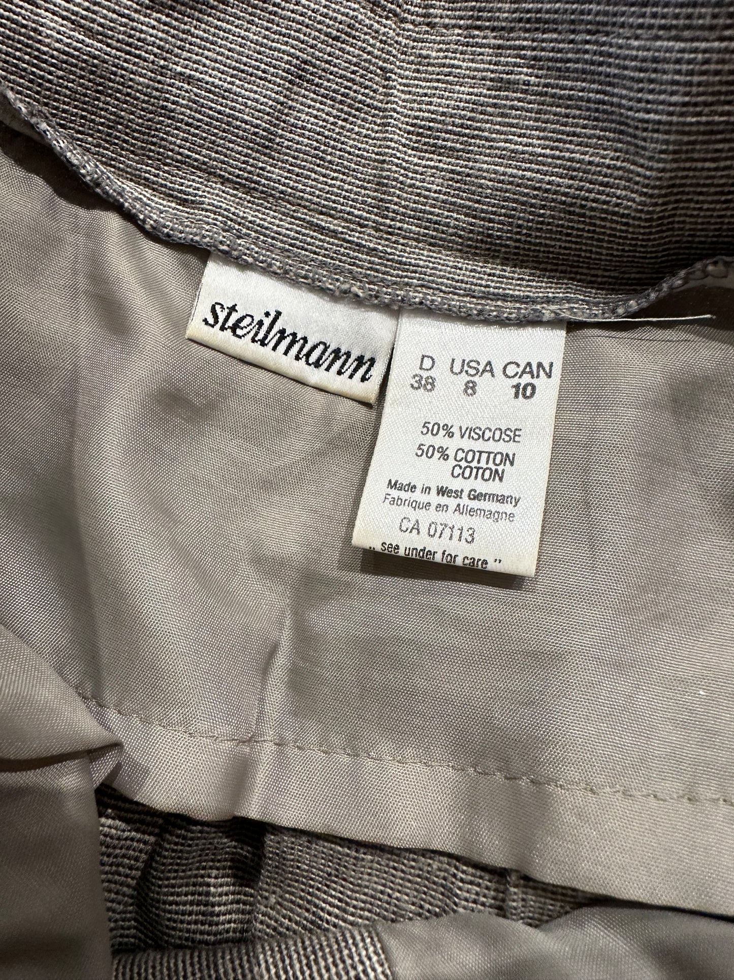 90s 'Steilmann' Button Up Skirt / Small