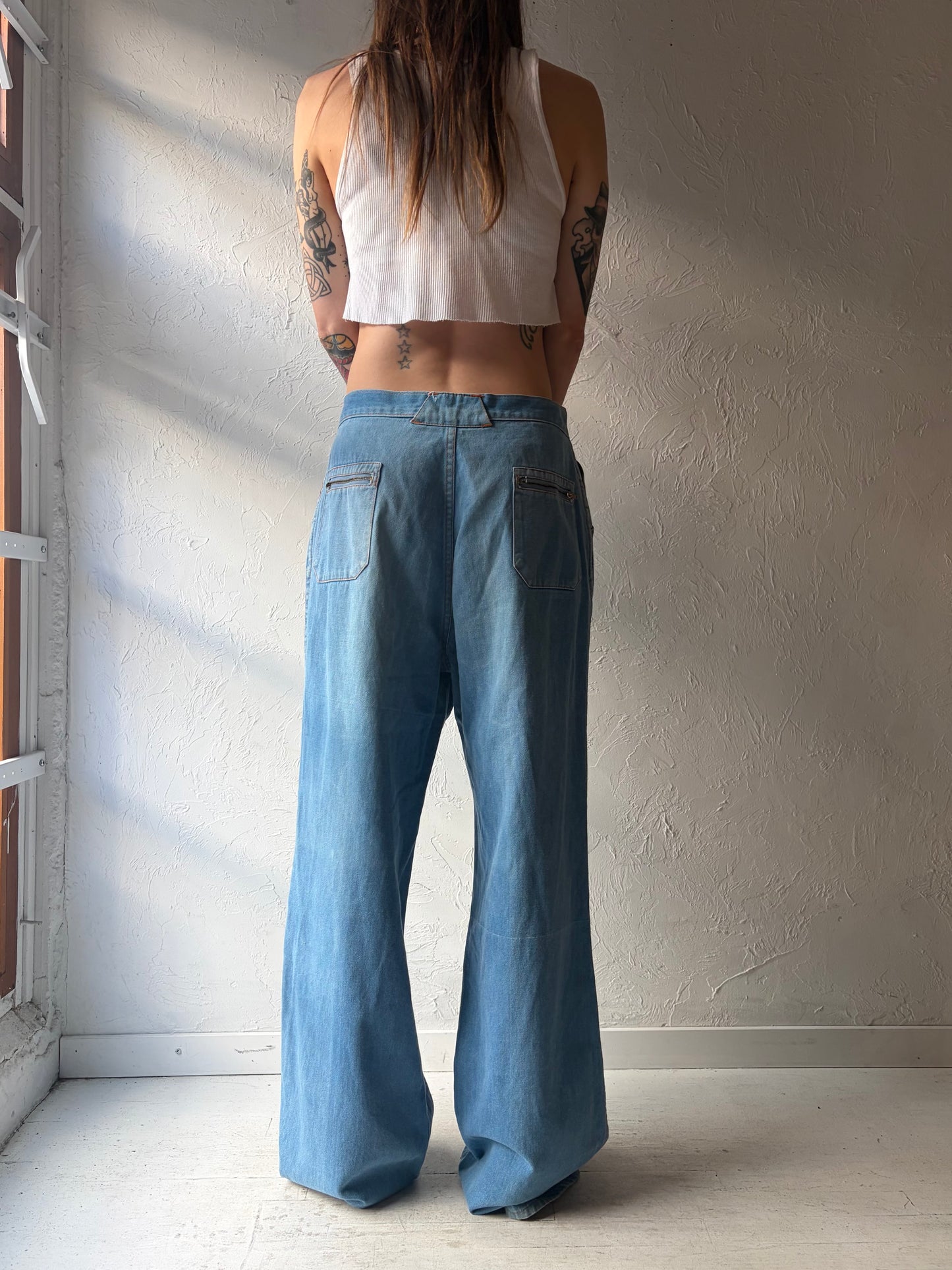 80s 'Kmart' Vintage Wide Leg Flare Retro Jeans / 32