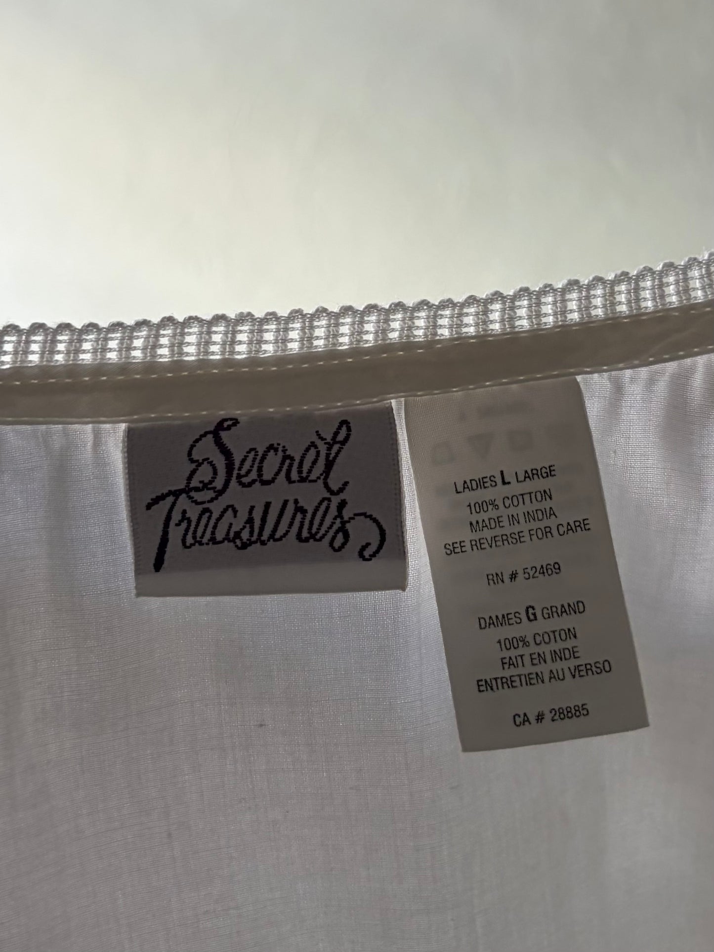 Y2k 'Secret Treasures' White Cotton Midi Dress / Large