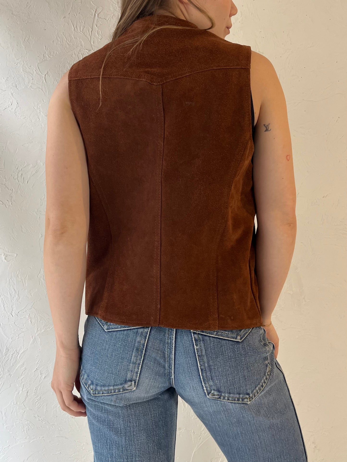 70s 'Silton' Brown Suede Vest / Small