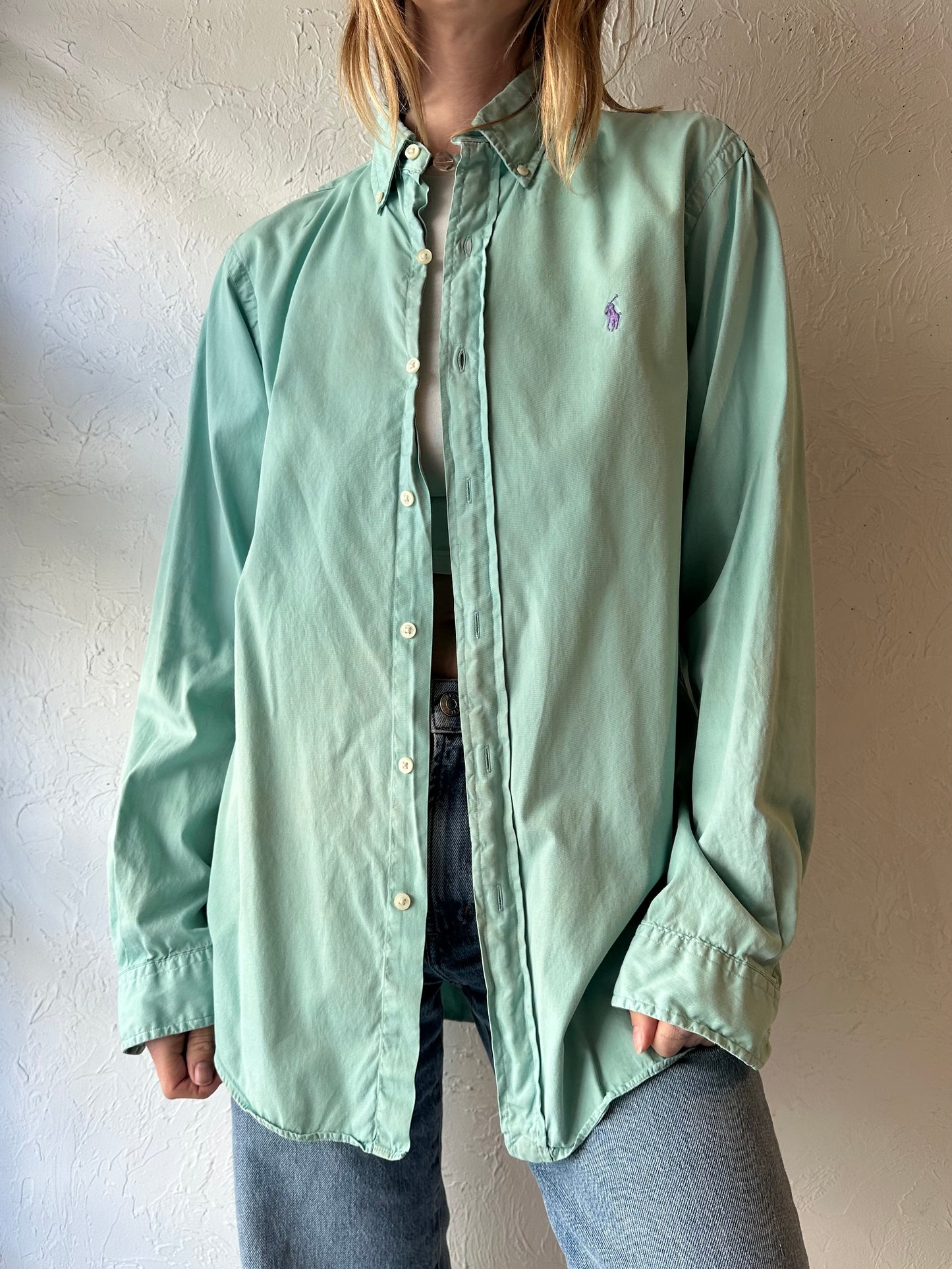 Y2K ‘Ralph Lauren’ Green Button Up Shirt / Medium