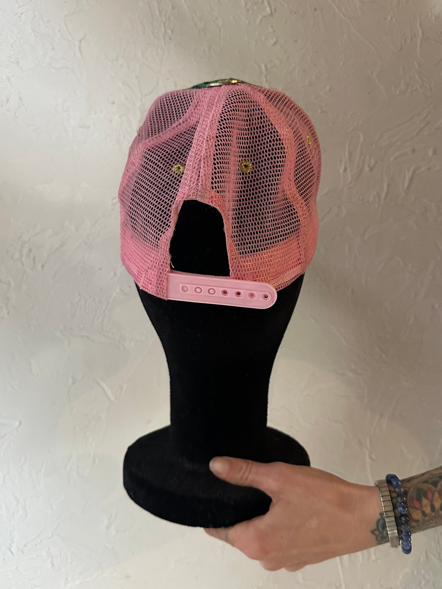 Y2K ‘Ed Hardy Christian Audigier’ Pink Trucker Hat