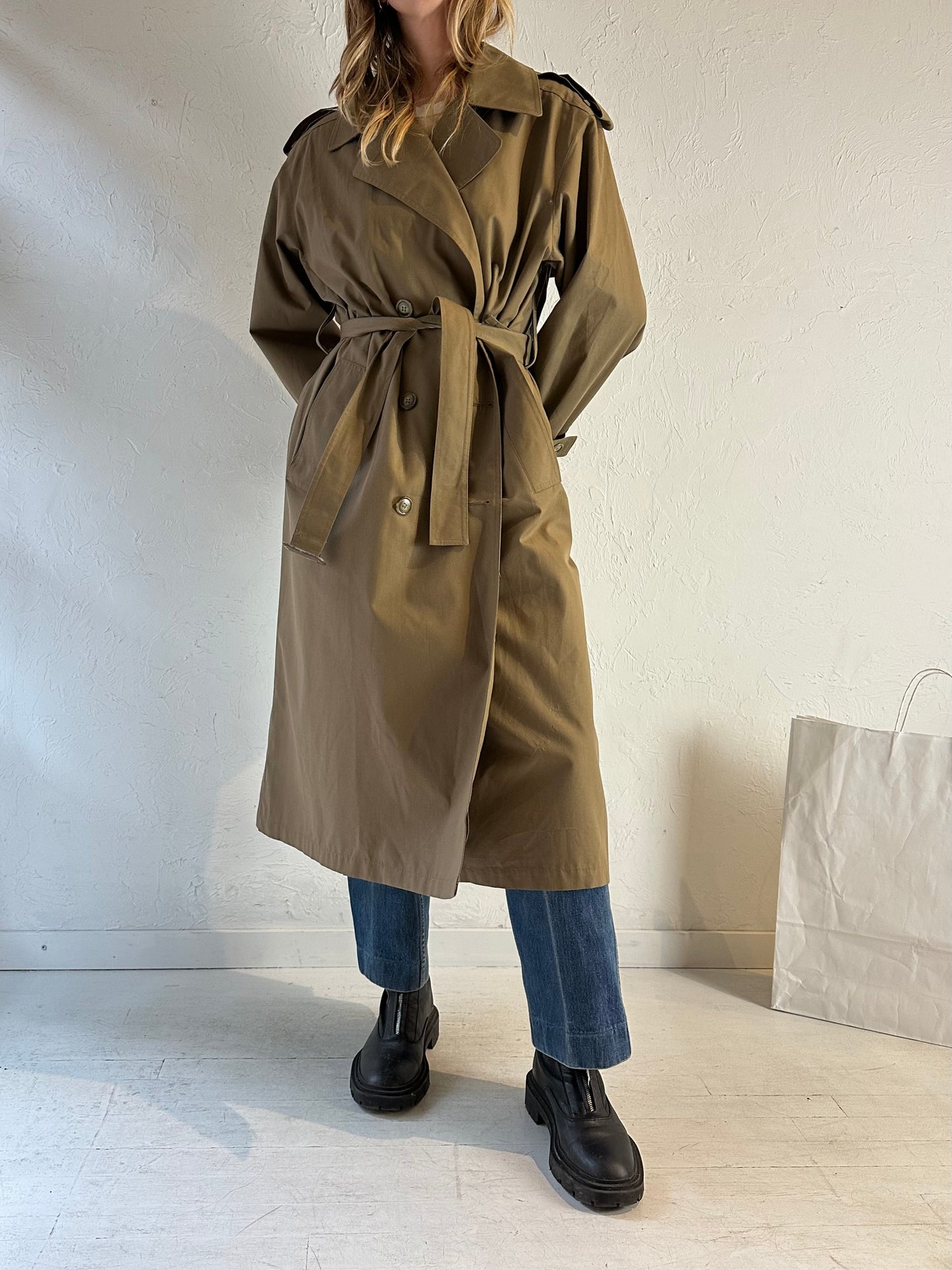 90s ‘London Fog’ Classic Trench Coat / Large