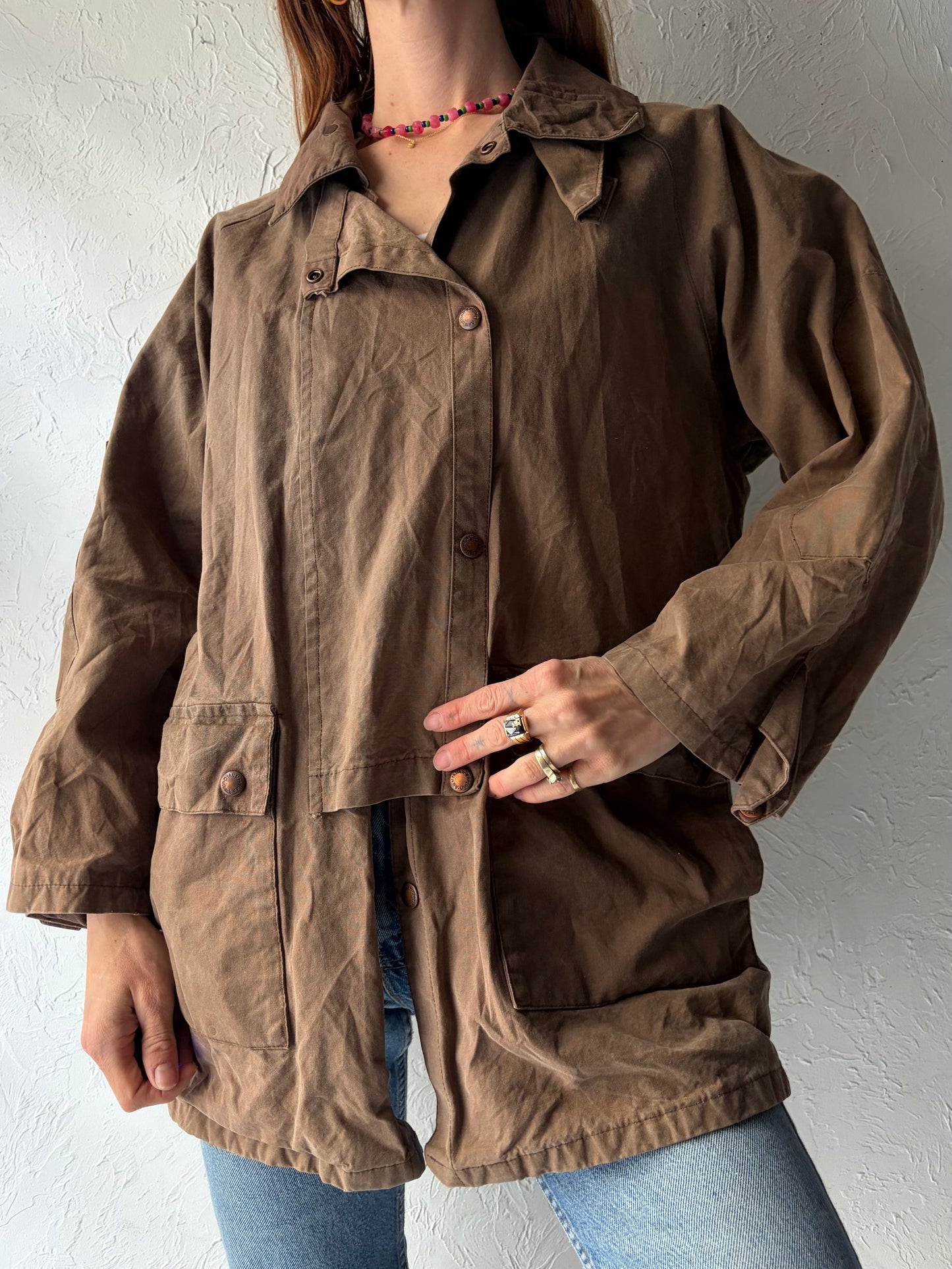 Vintage 'Australian Outback' Waxed Cotton Jacket / Small
