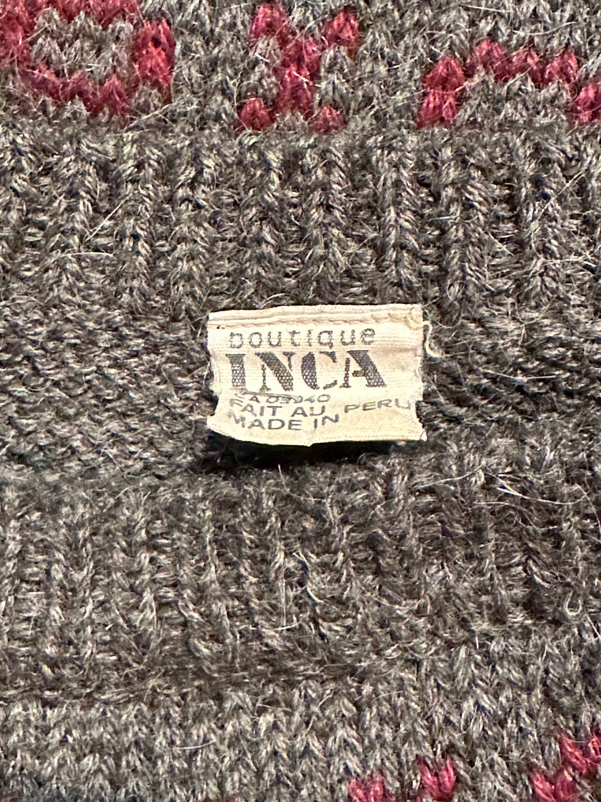 Vintage 'Inca' Alpaca Knit Pullover Sweater / XL