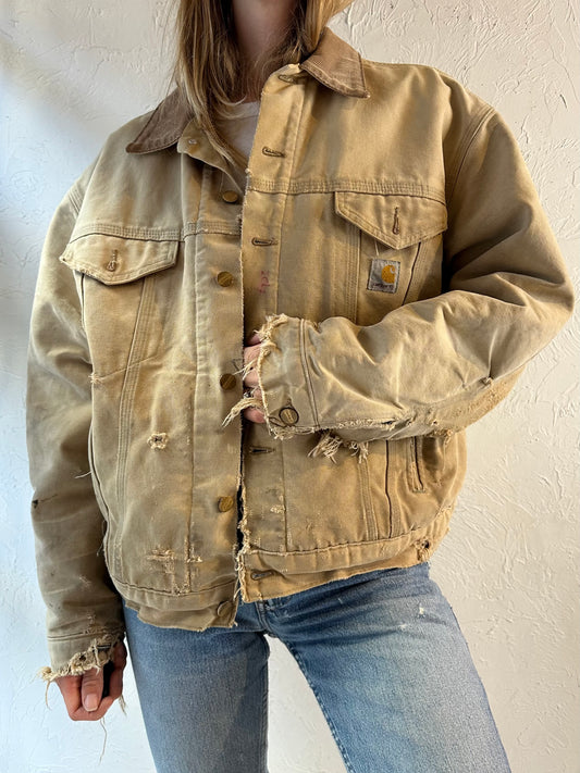 90s ‘Carhartt’ Thrashed Workwear Jacket / Medium