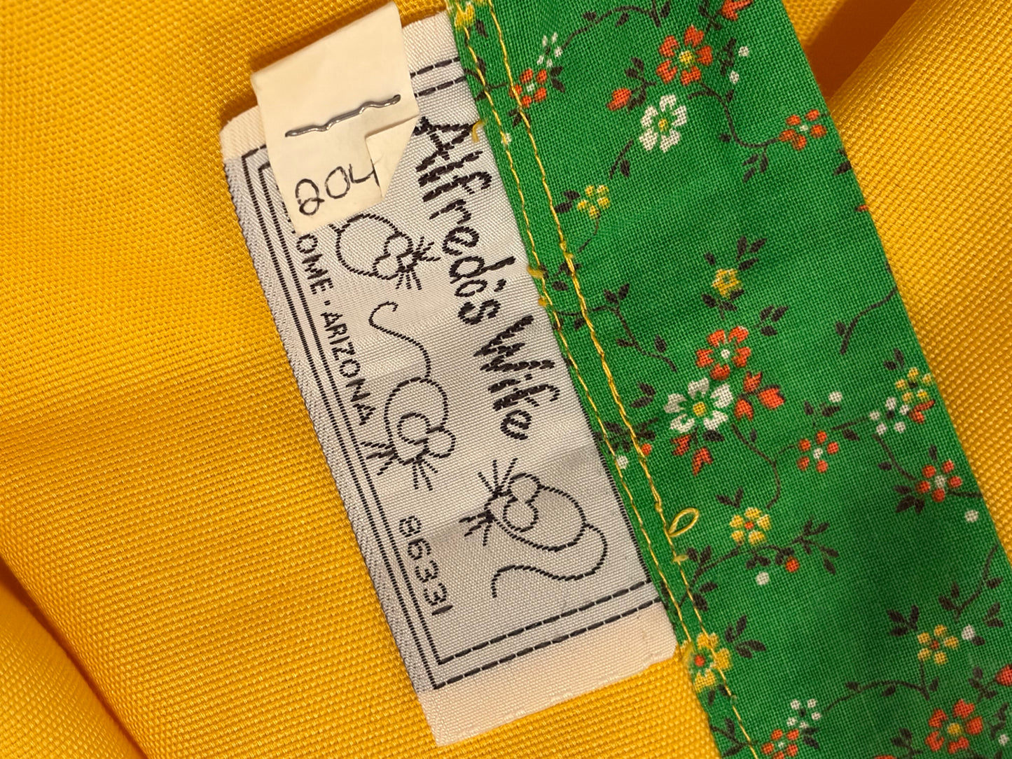 70s 'Alfreds Wife' Yellow Frog Novelty Wrap Skirt / Small