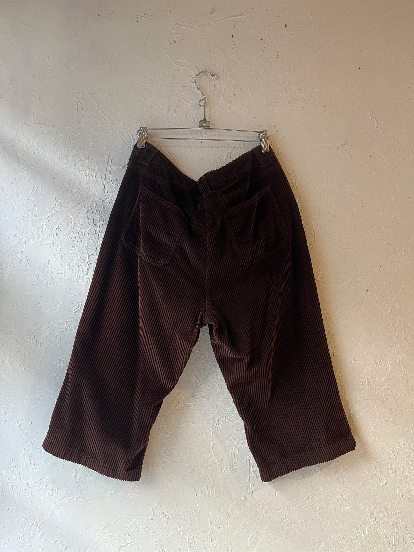 90s 'Jones Wear' Brown Corduroy Capris / Medium
