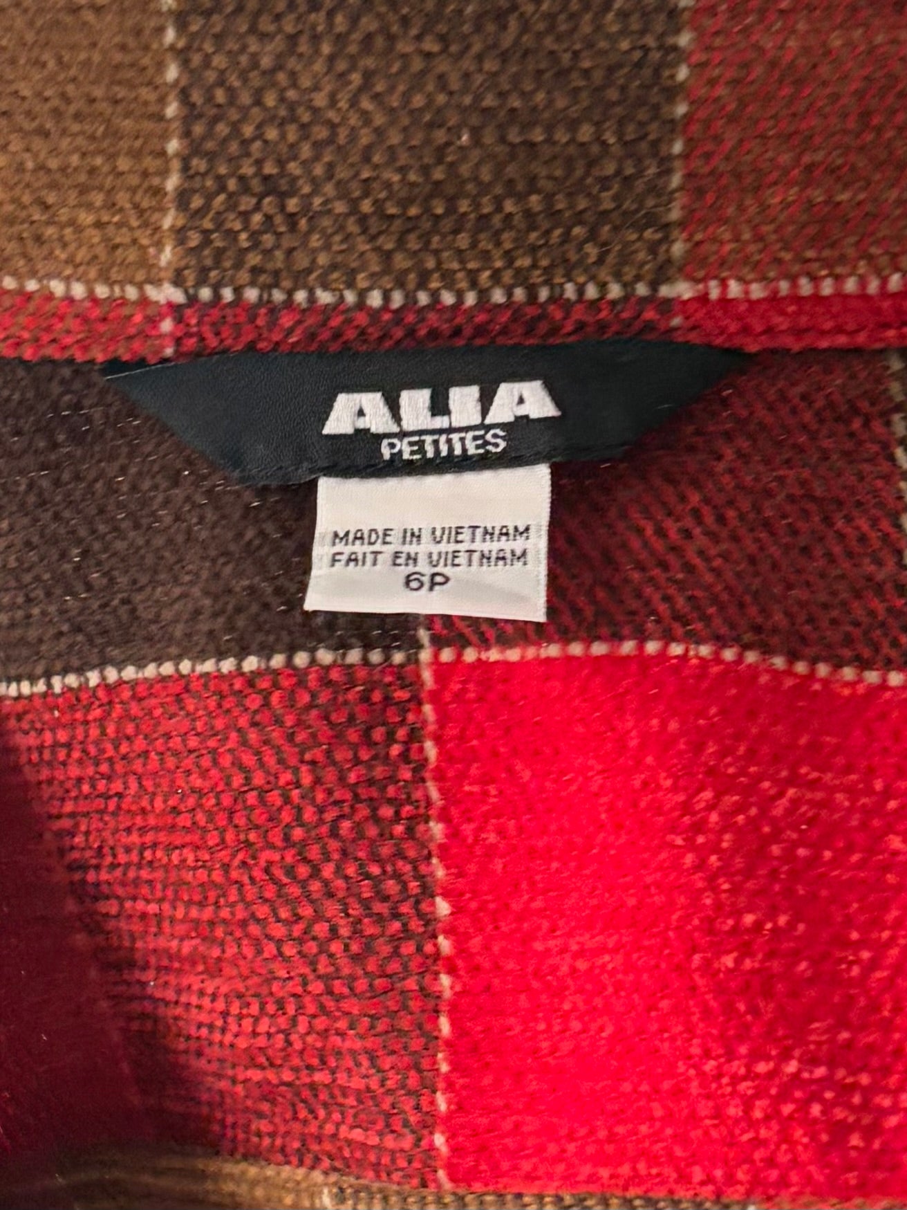 Y2k 'Alia' Red Checker Knit Jacket / Small - Medium