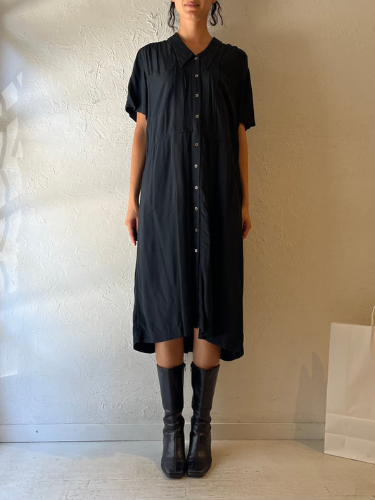 90s ‘Liz Claiborne’ Black Shirt Dress / Large
