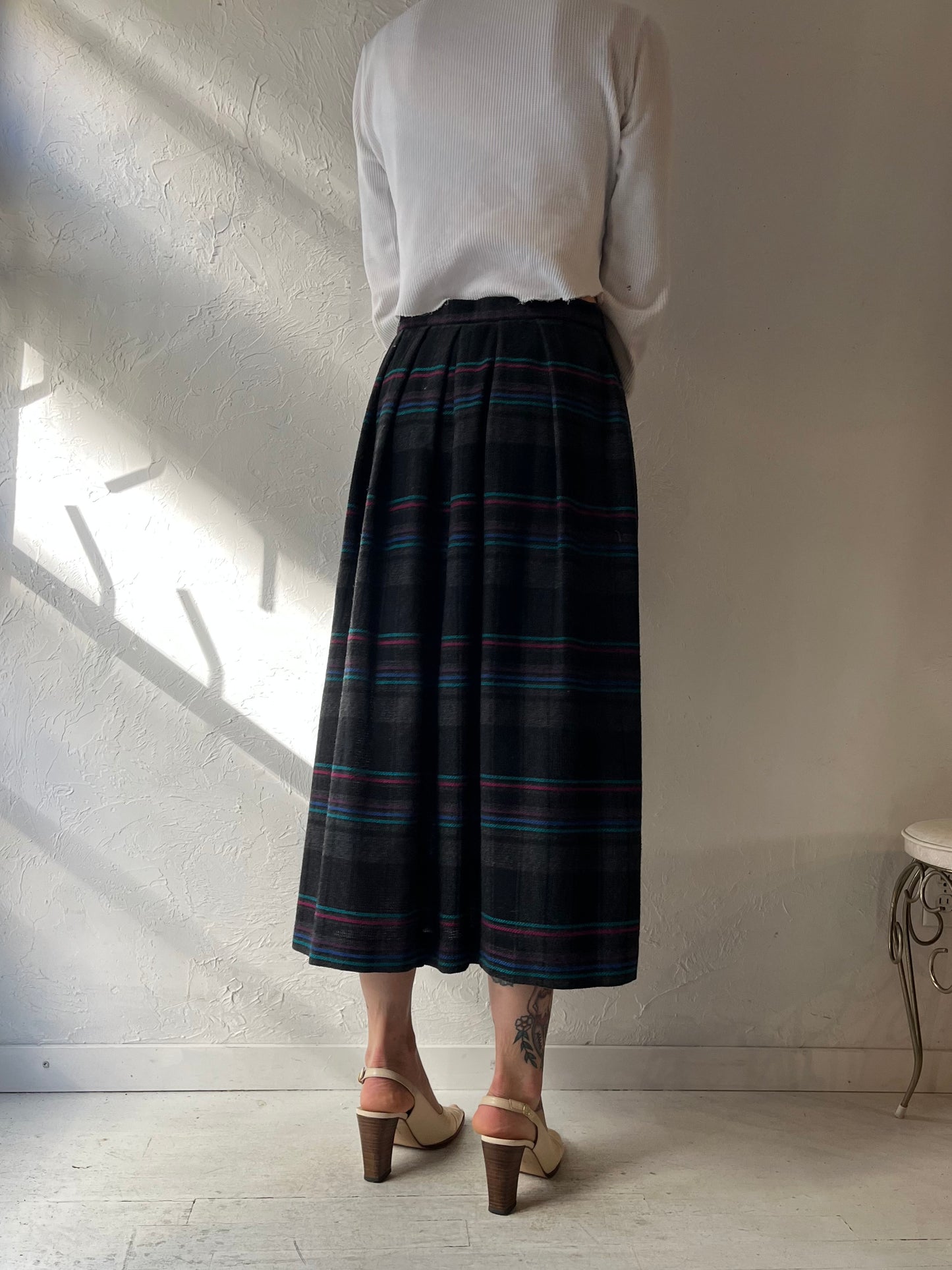 80s ‘White Stag' Knit Midi Skirt / Small - Medium