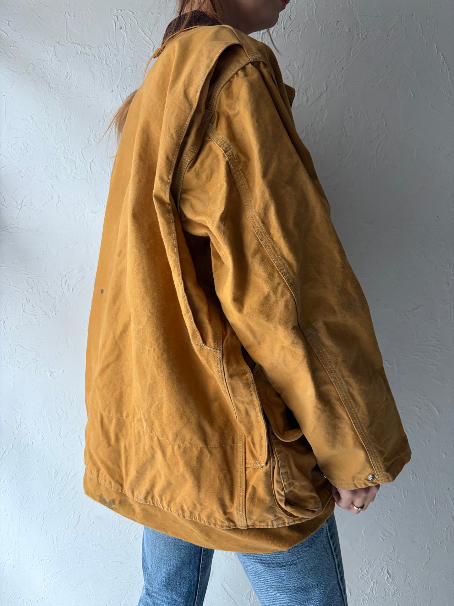 Vintage 'Black Sheep' Cotton Work Wear Hunting Jacket / Large