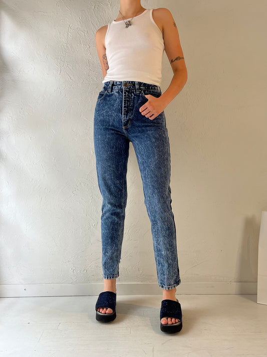 90s 'Guess' Acid Wash Skinny Jeans / 26
