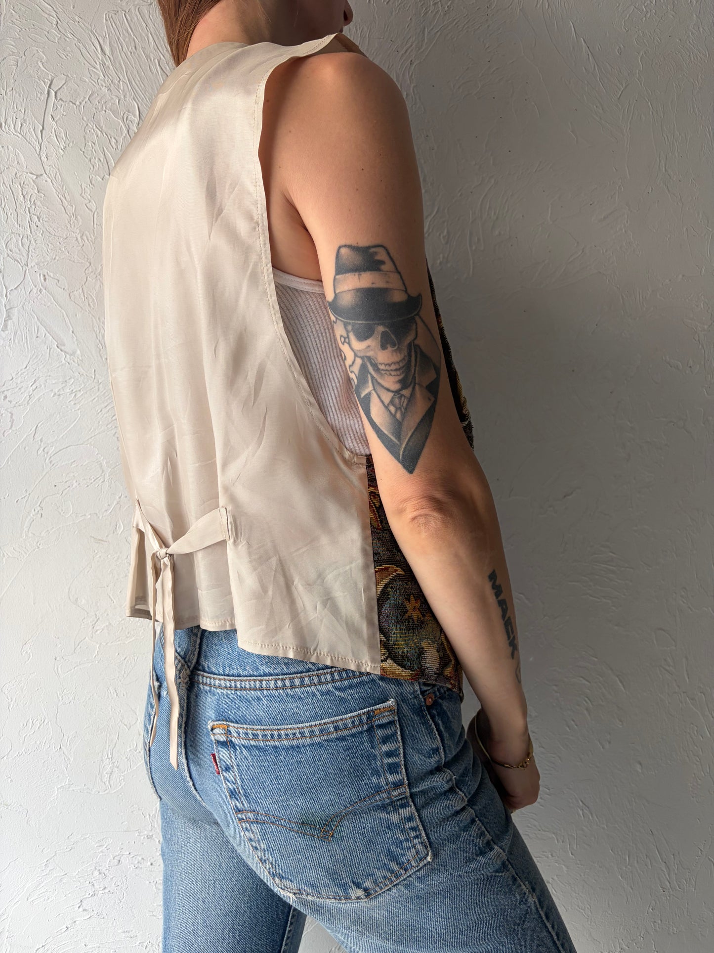 90s 'Facets' Whimsigoth Witchy Tapestry Vest / Large