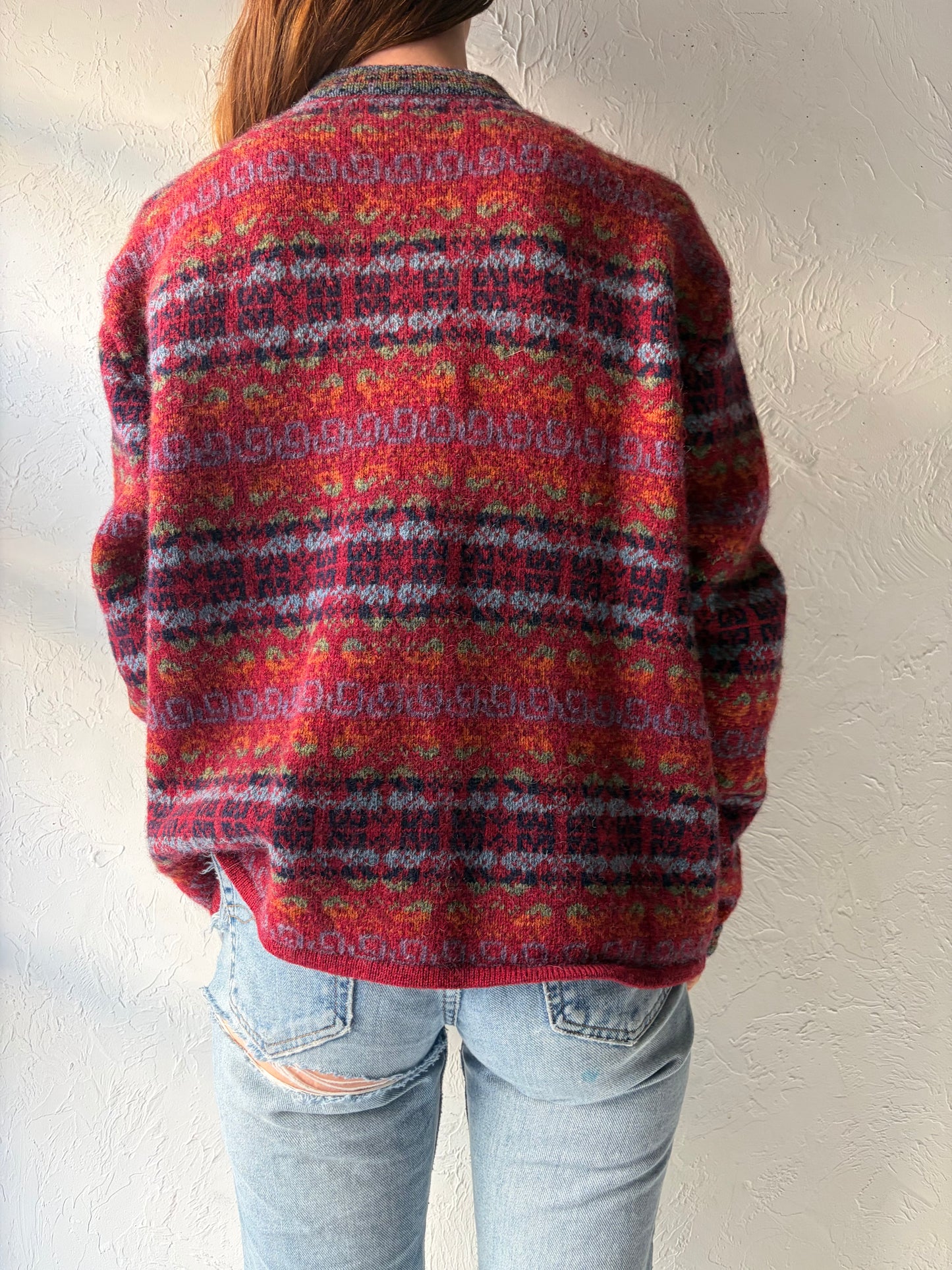 Vintage 'Newton Trading' Wool Dale of Norway Style Cardigan Sweater / Medium