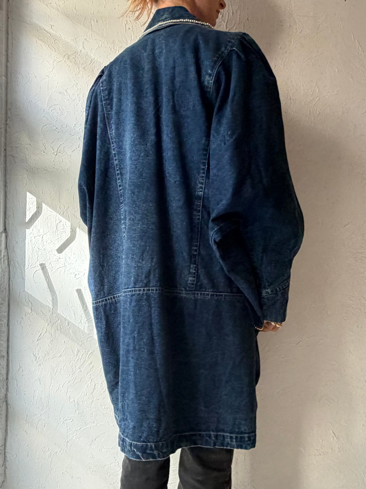 80s 'Jazzino' Embroidered Denim Jacket / XL