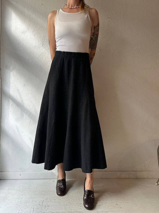 80s '123' Gray Knit Skirt / Small