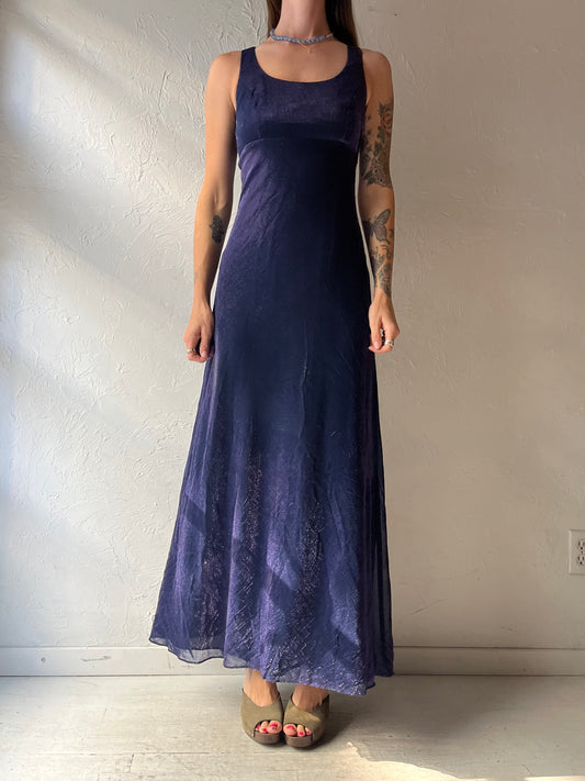 90s 'Jump' Sparkly Purple Formal Dress / Small