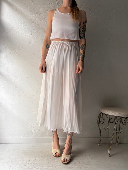 Vintage White Slip Skirt / Small