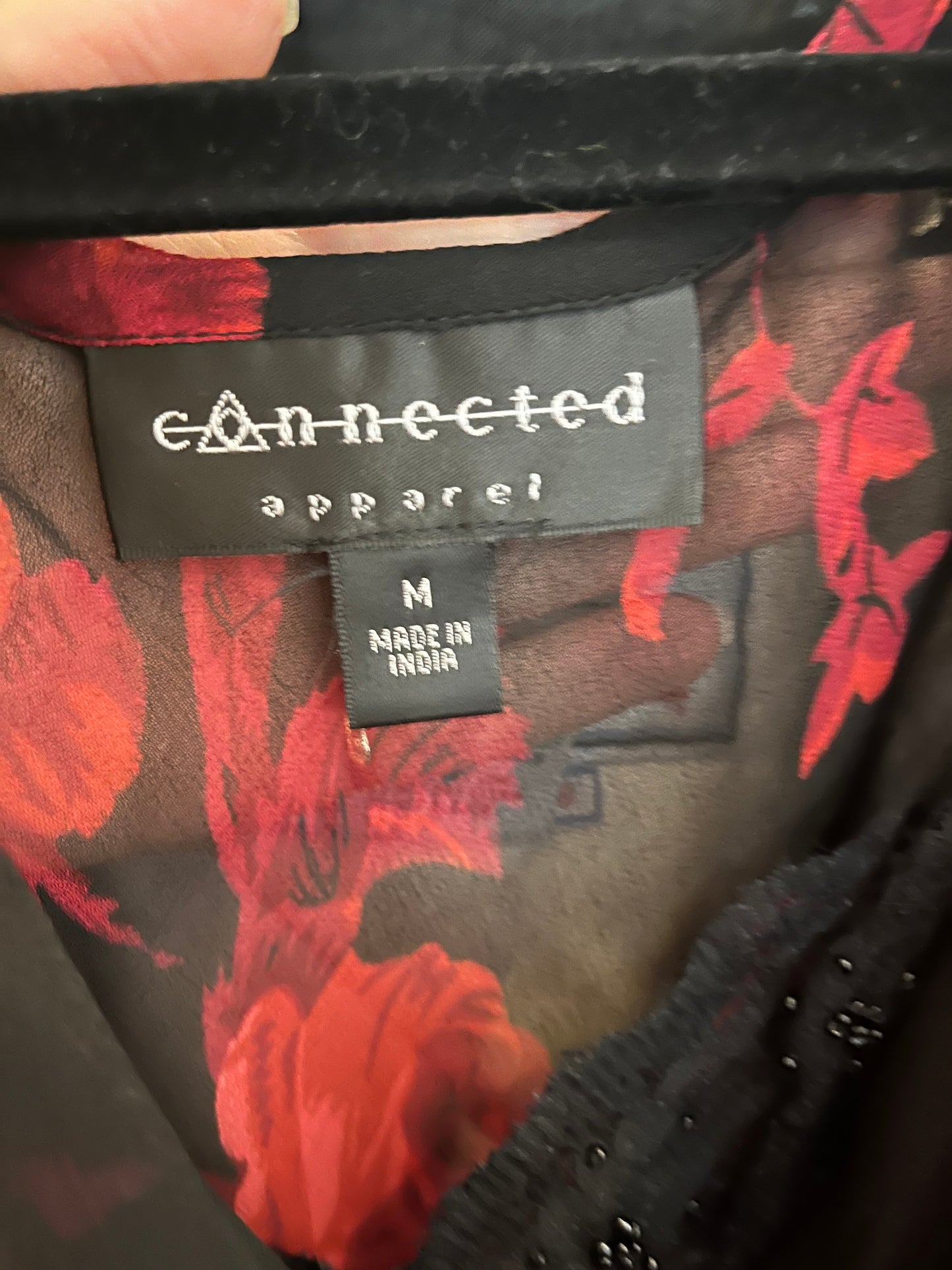 90s ‘Connected’ Floral Print Dress / Medium