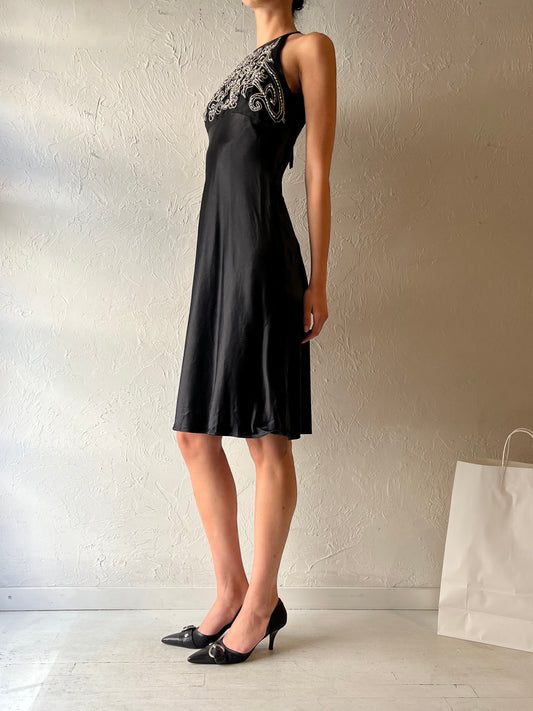 90s ‘Blondie & Me’ Black Formal Dress / Small