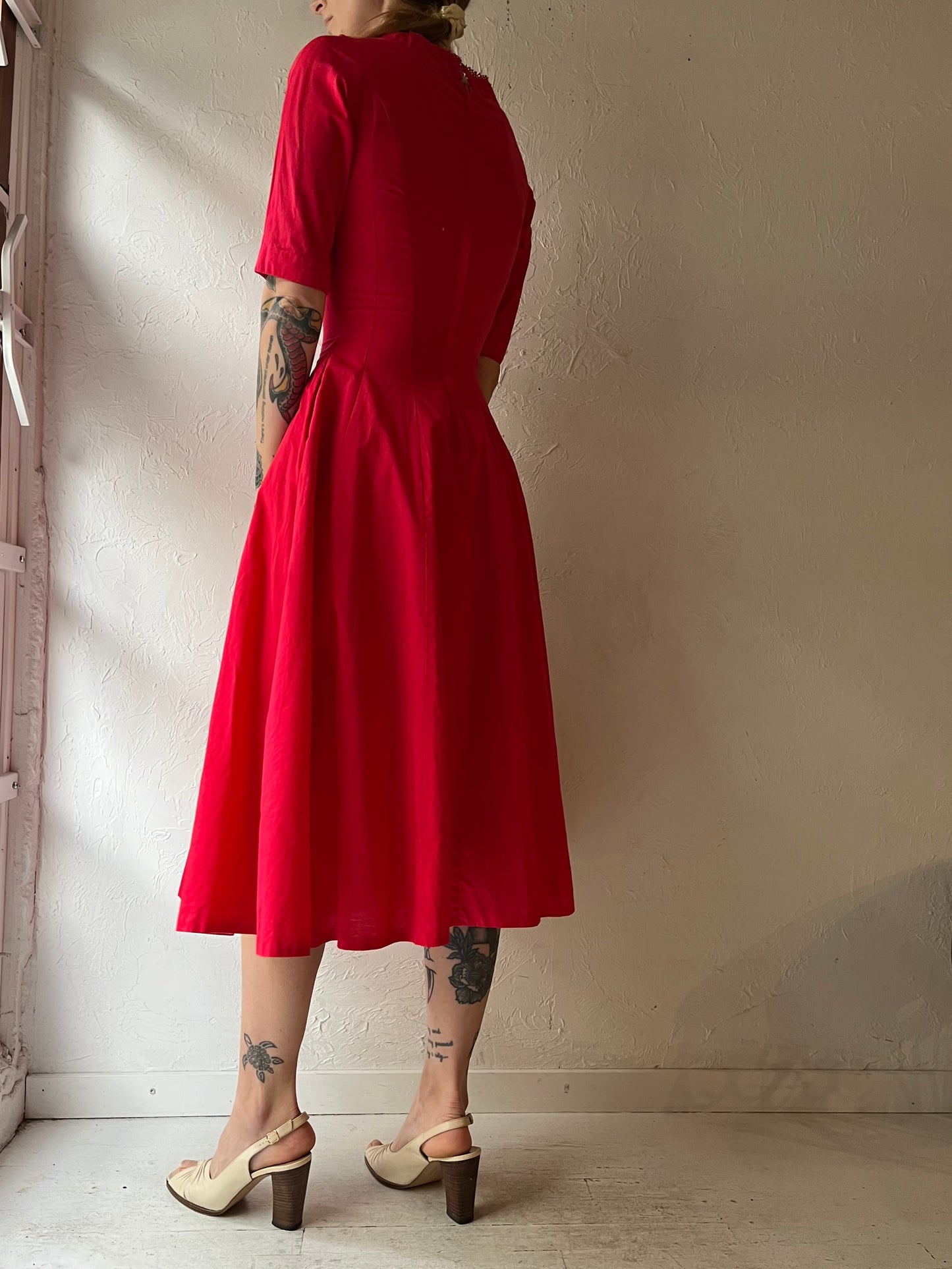 50s ‘Jonathan Logan’ Pink Swing Dress / Small