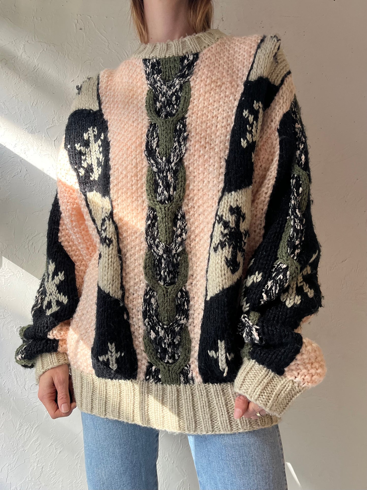90s Oversized Pullover Sweater / Medium