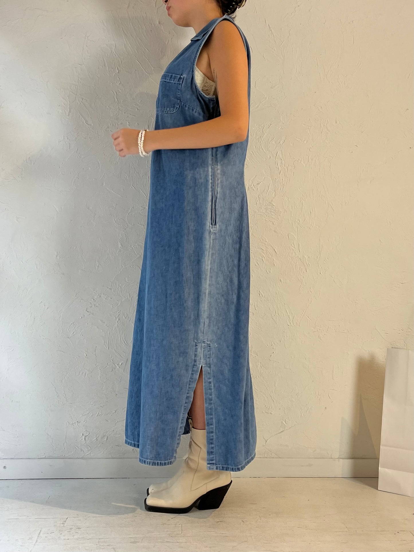 Y2k 'Faded Glory' Denim Maxi Dress / XL