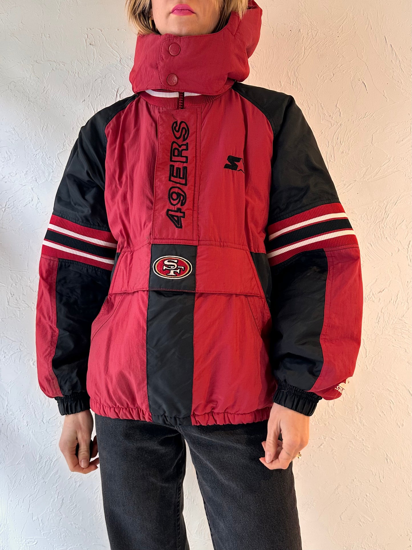Y2k 'Pro Line' San Francisco 49ers Half Zip Starter Jacket / Small