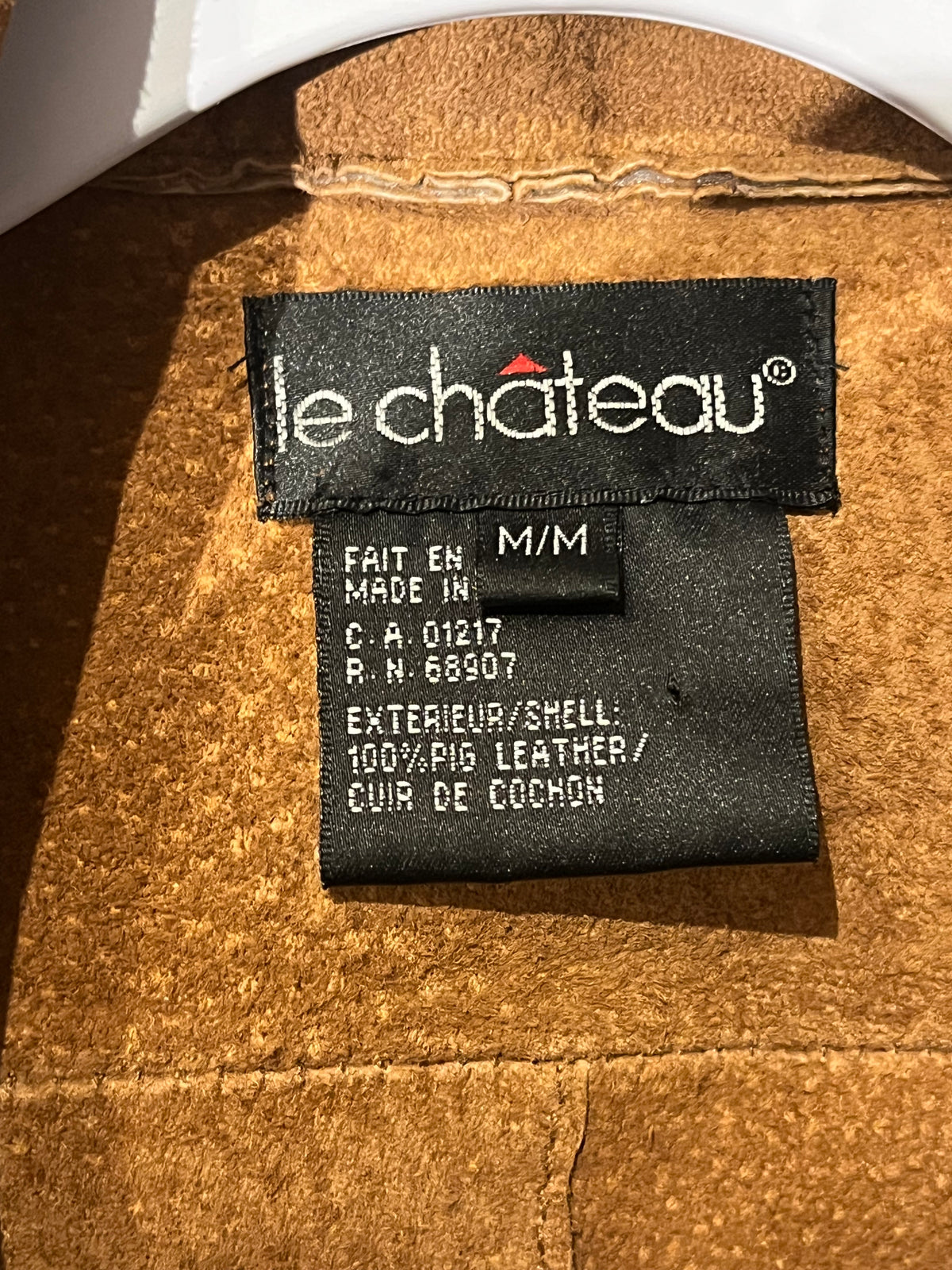 90s 'Le Château' Tan Suede Leather Maxi Trench Coat / Longline Minimalist Duster Jacket / Medium