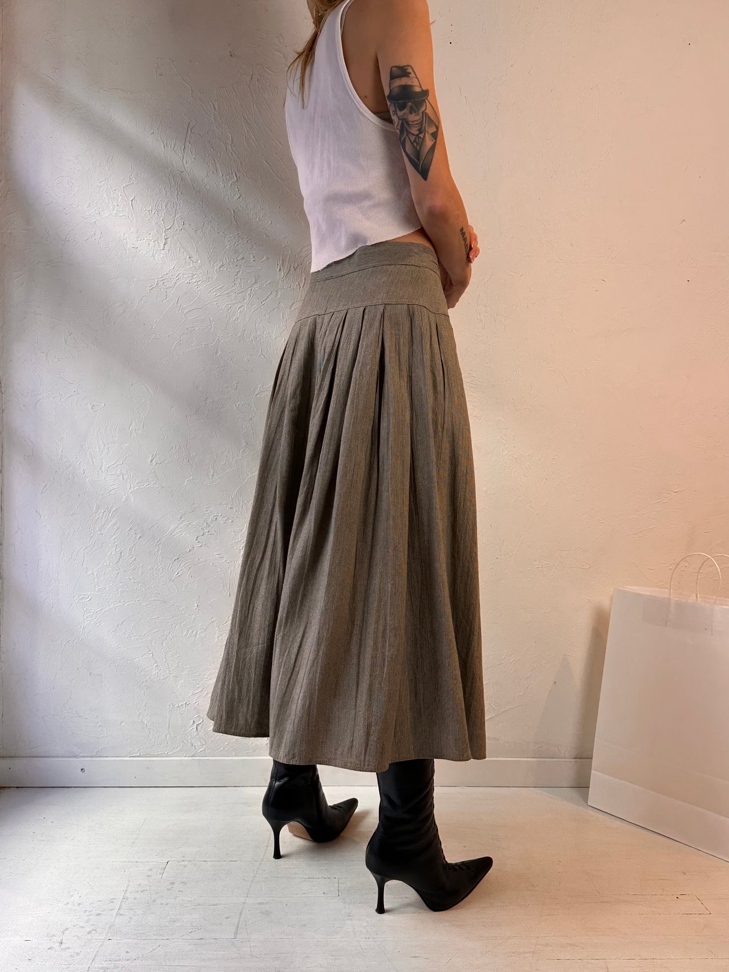 90s 'Steilmann' Button Up Skirt / Small