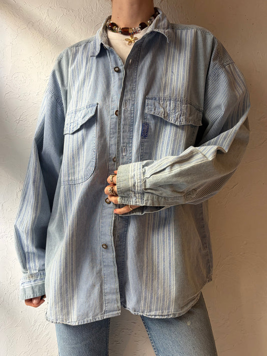 90s ‘Introspect’ Denim Shirt / XL