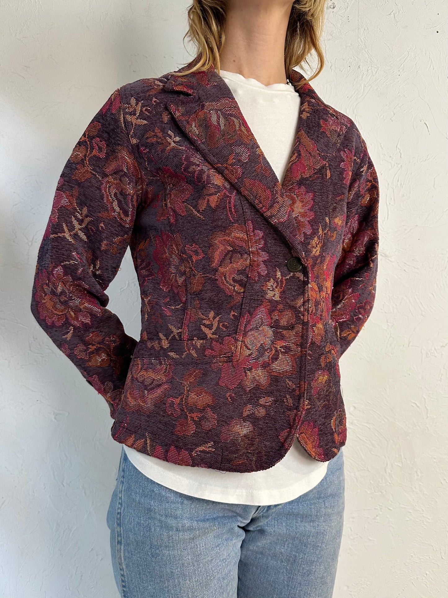 Y2k 'Coldwater Creek Floral Tapestry Jacket / Small