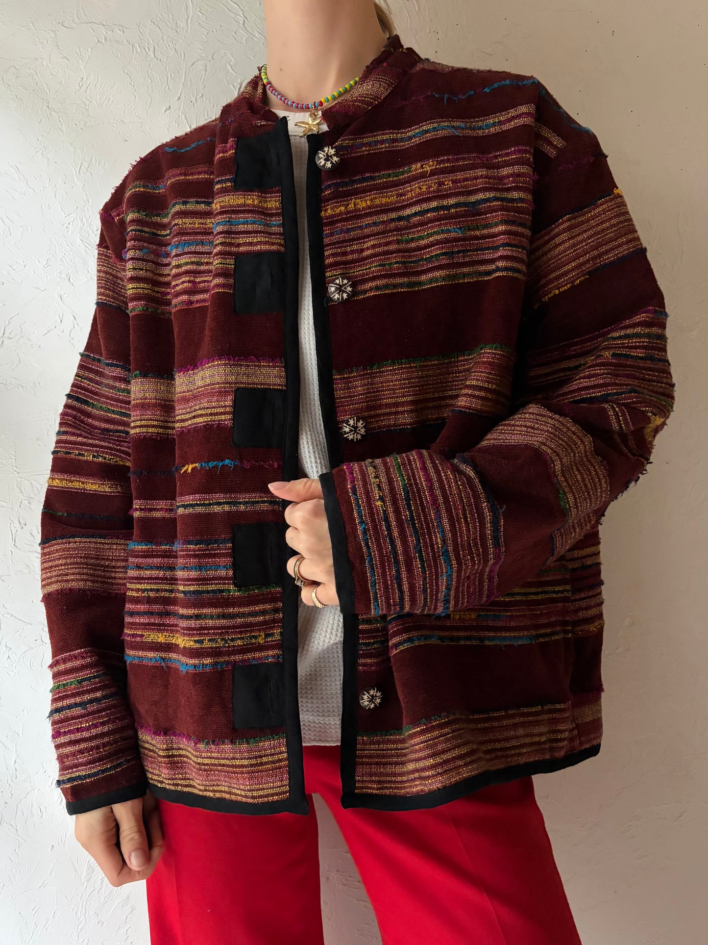 Y2k 'White Stag' Tapestry Jacket / Large