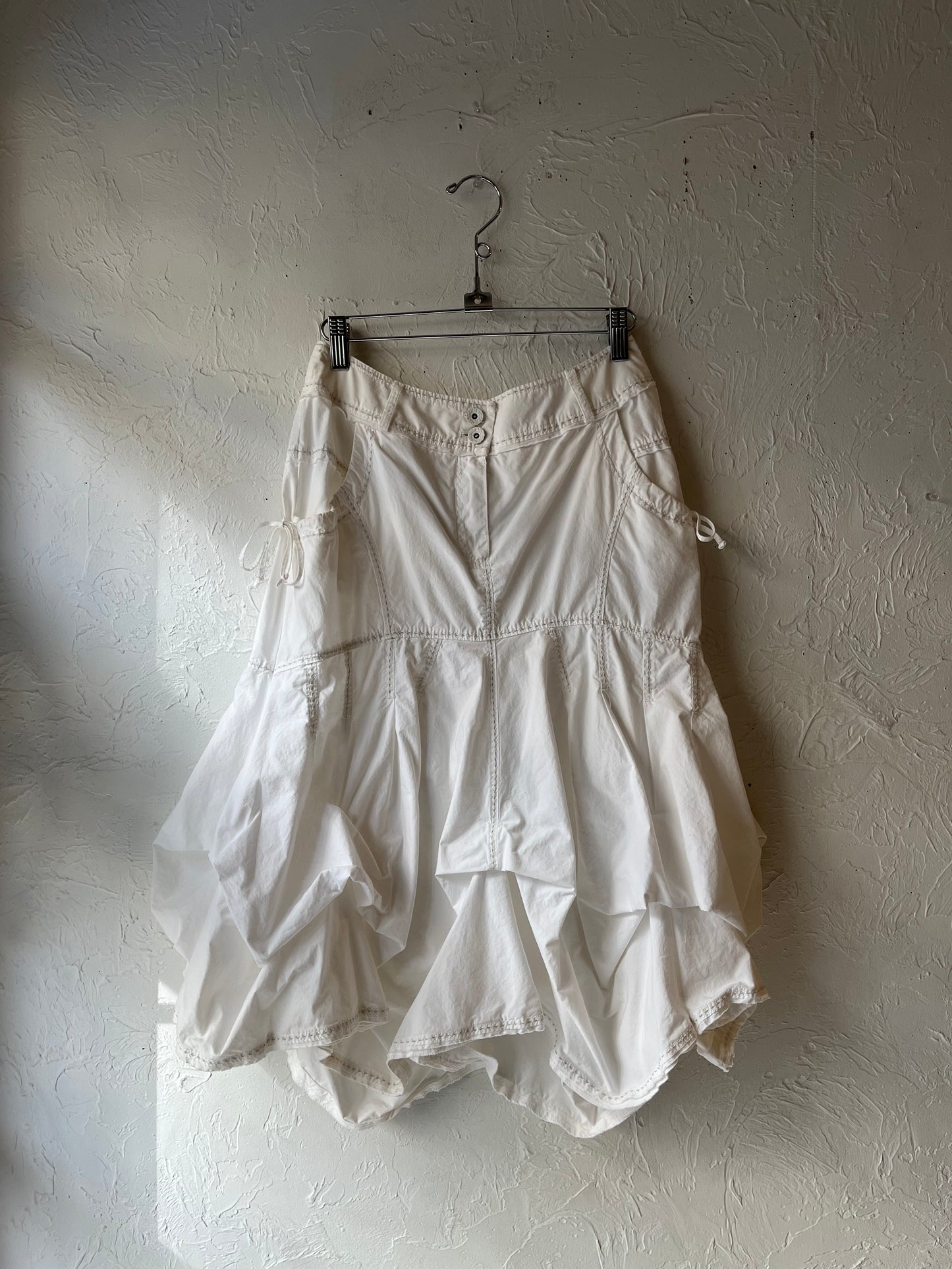 Y2k White Cargo Skirt / Medium
