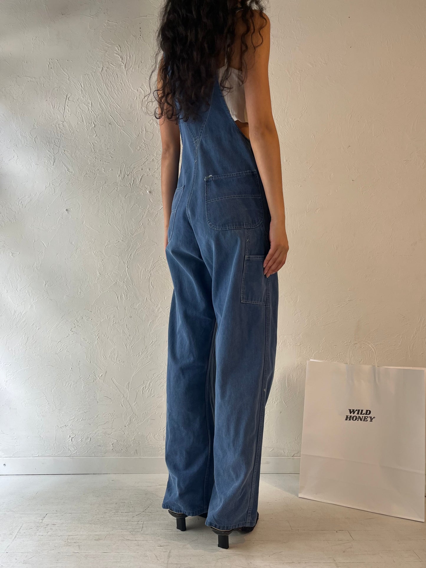 90s 'Fly' Denim Overalls / Small - Medium