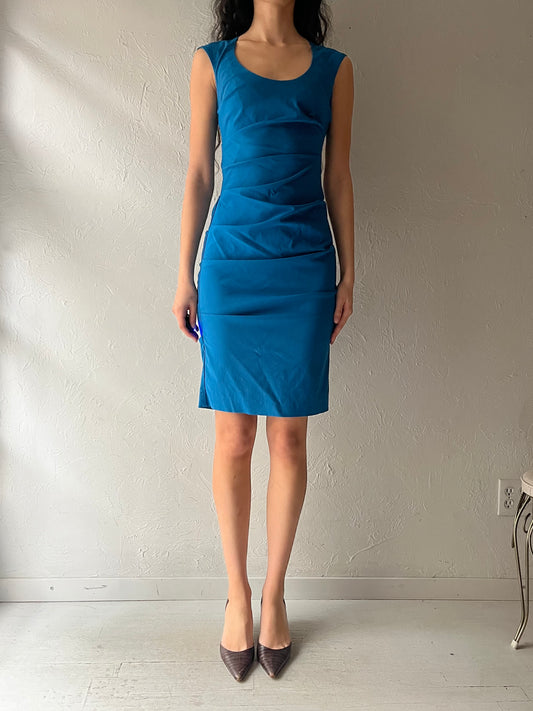 Y2k 'Le Chateau' Turquoise Mini Dress / Small