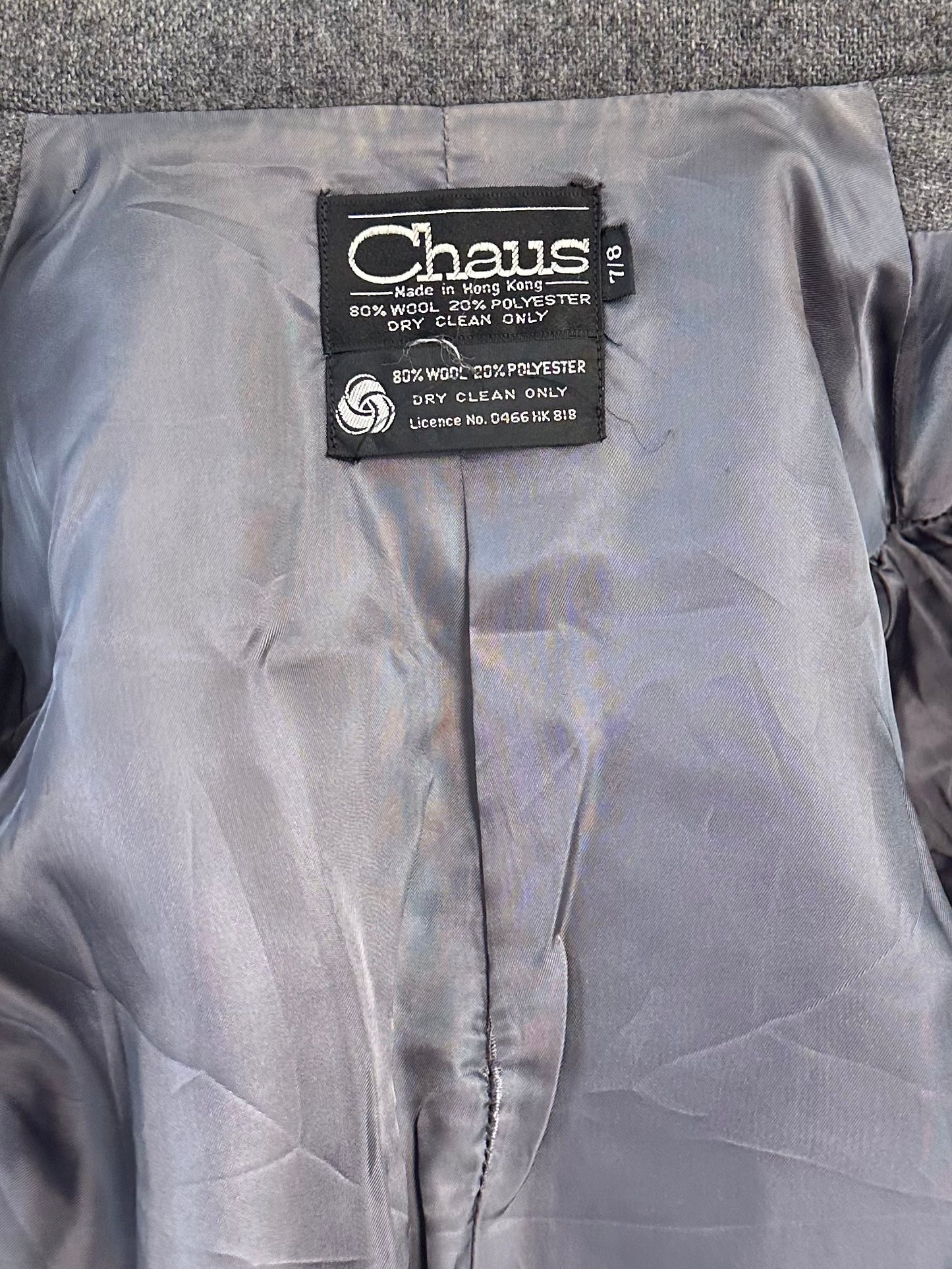 80s 'Chaus' Gray Blazer Jacket / Small