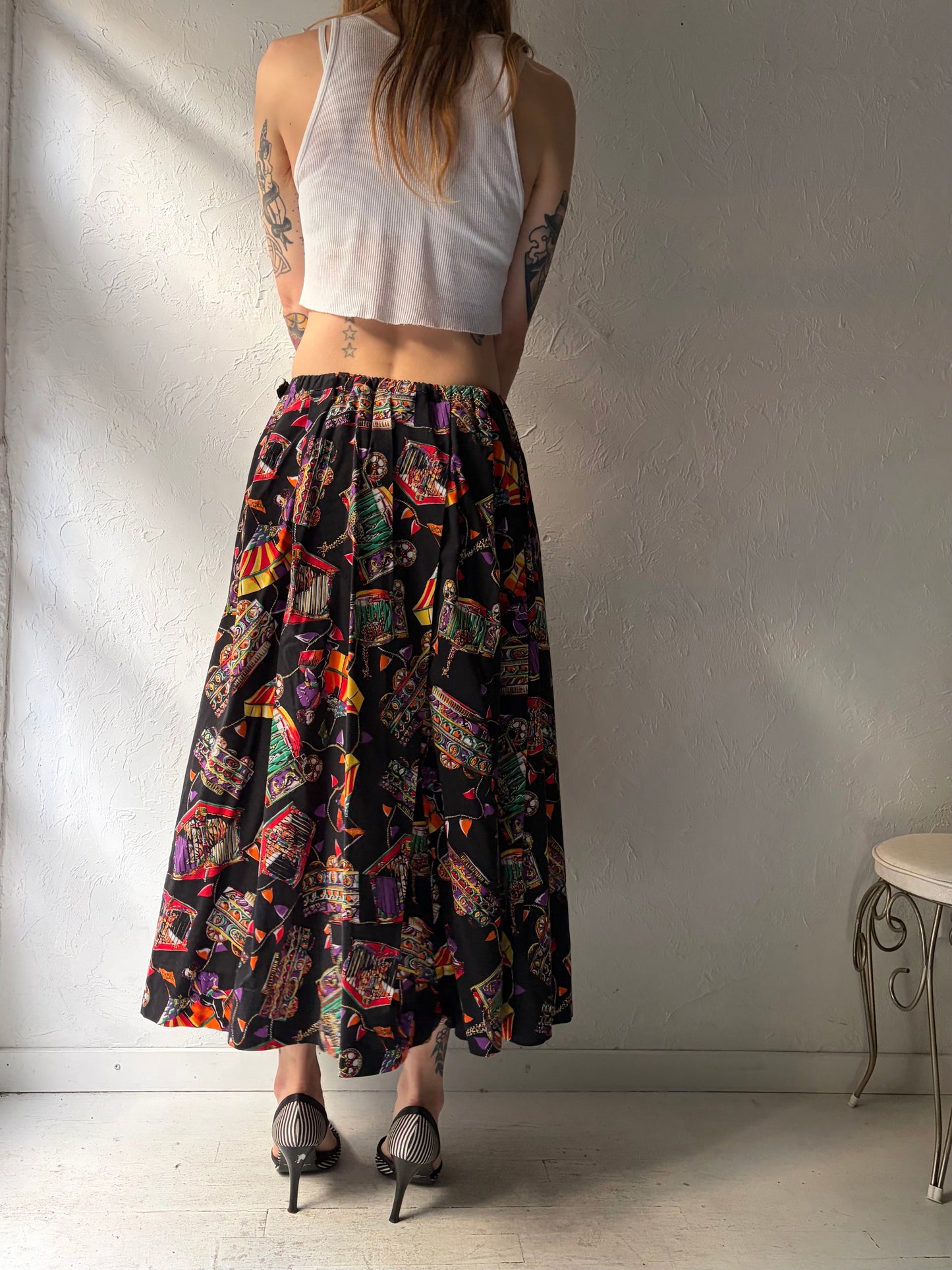 Vintage Handmade Circus Novelty Skirt / Medium