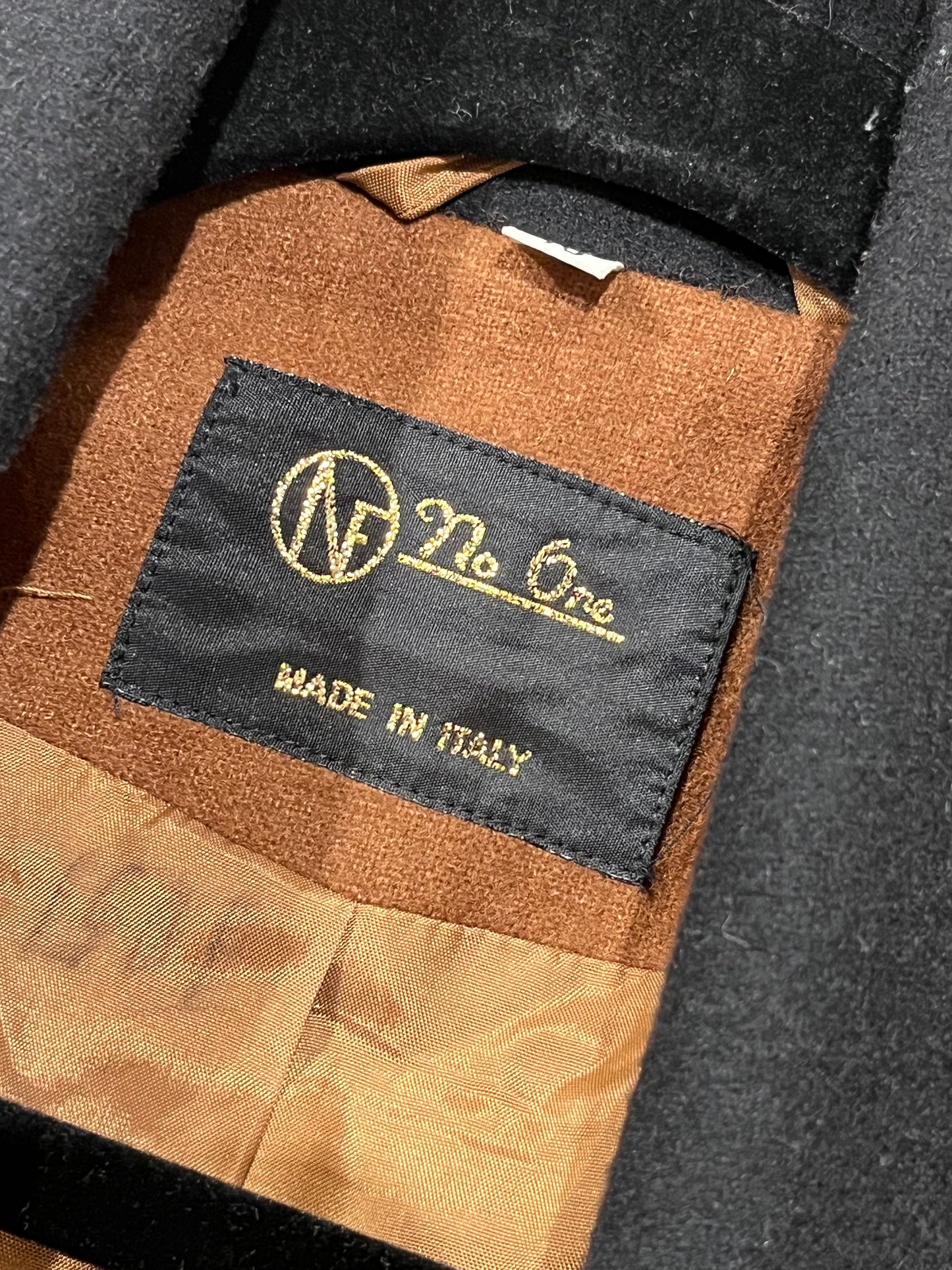 90s 'No One' Brown Wool Blazer Jacket / Medium