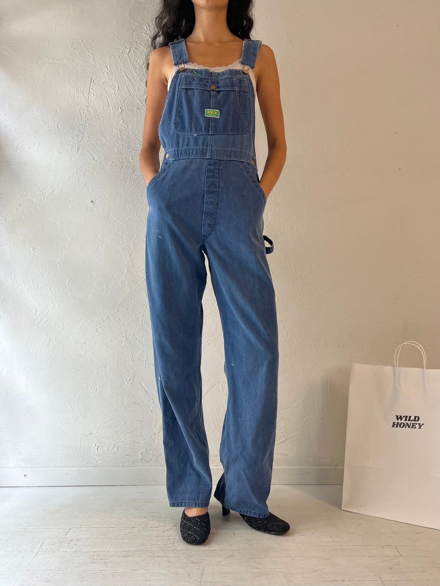 90s 'Fly' Denim Overalls / Small - Medium