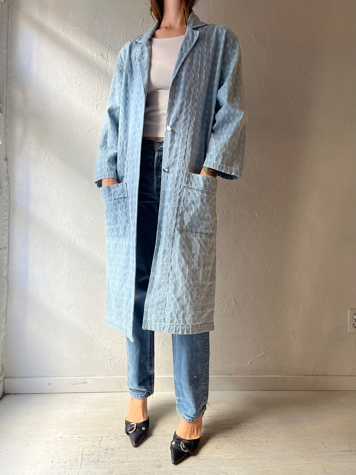 90s '19th Avenue' Light Weight Denim Coat / Large