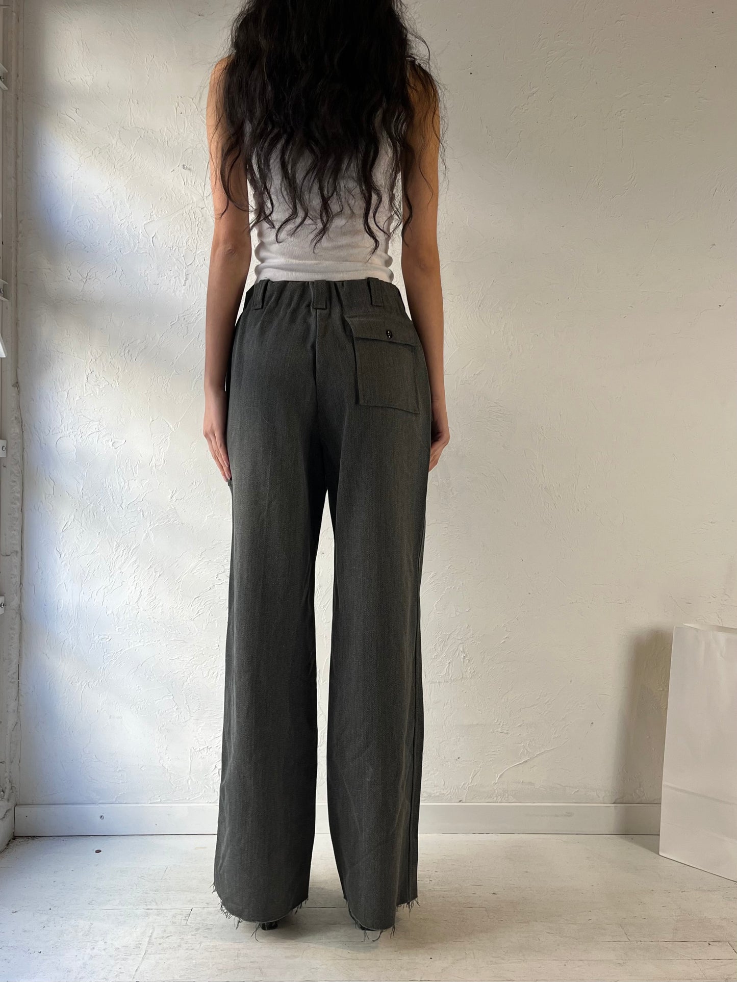 90s ‘Eddie Bauer’ Gray Wool Trousers / Small