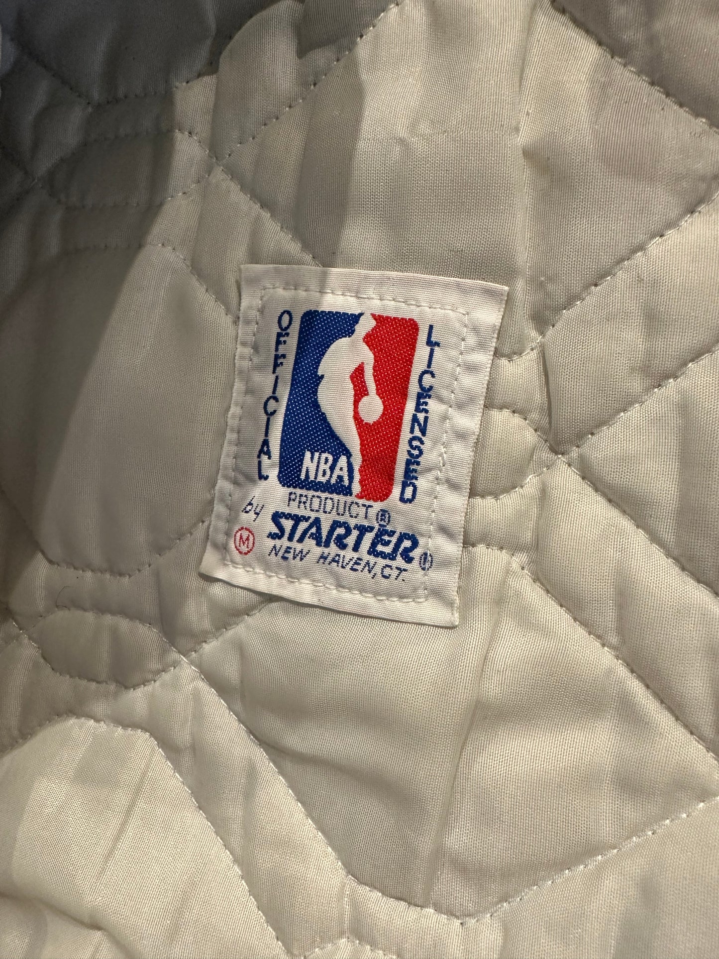 90s 'Minnesota Timberwolves' NBA Satin Starter Jacket / Medium