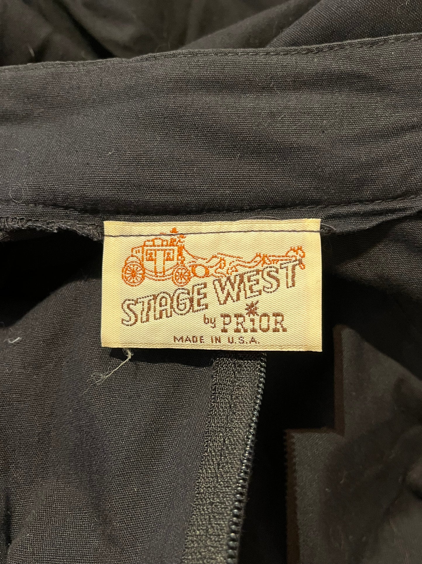 70s 'Stage West' Black Western Skirt / XS