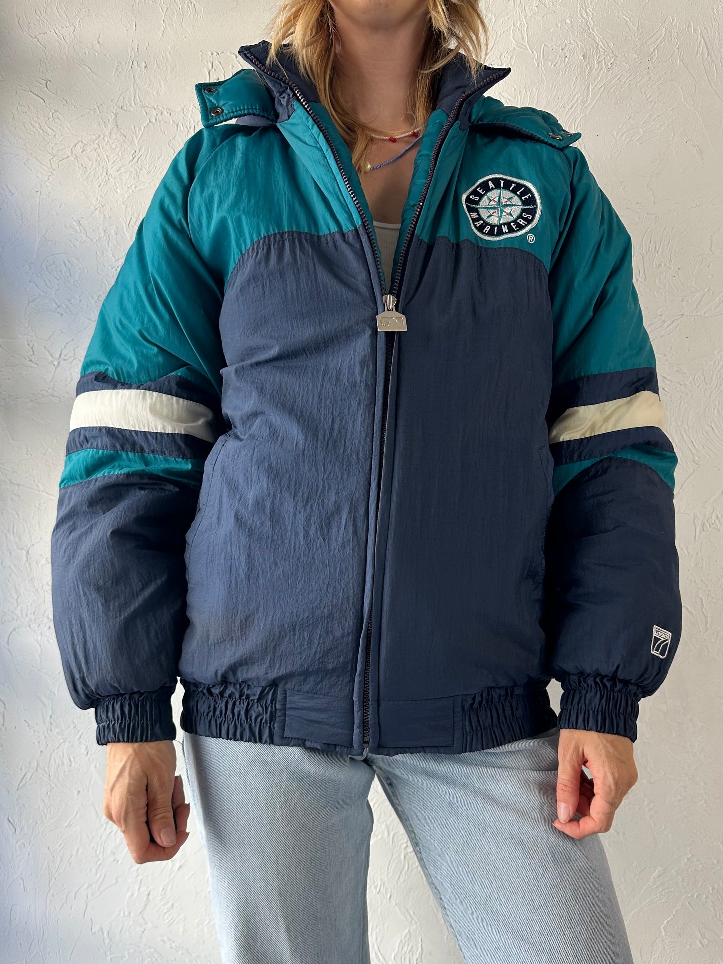 90s 'Genuine Merchandise' Seattle Mariners Starter Jacket / Medium