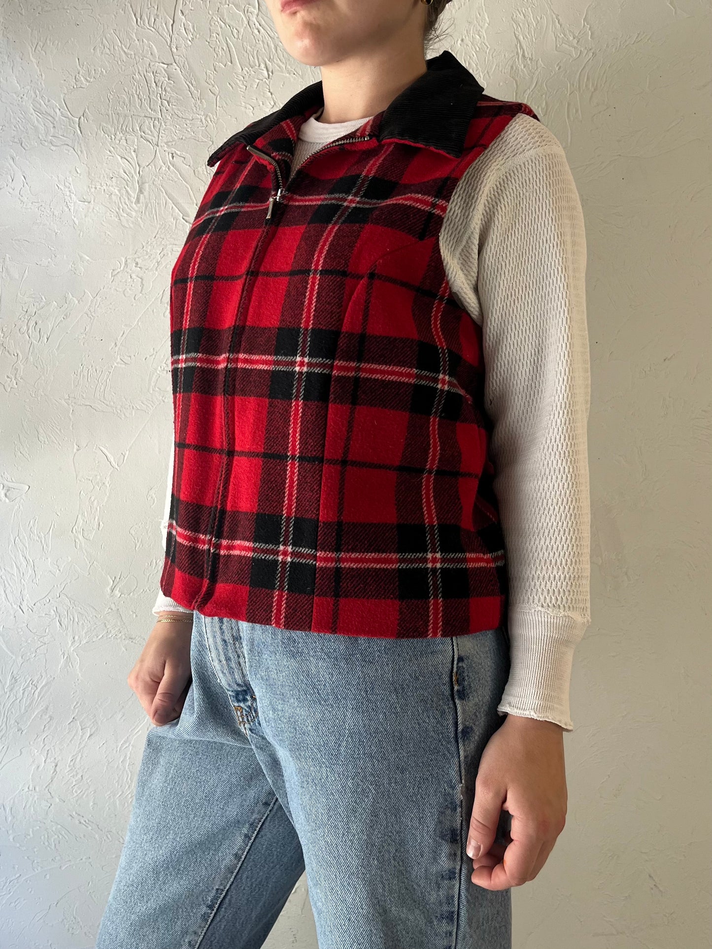 Y2k 'Karen Scott' Plaid Vest / Medium